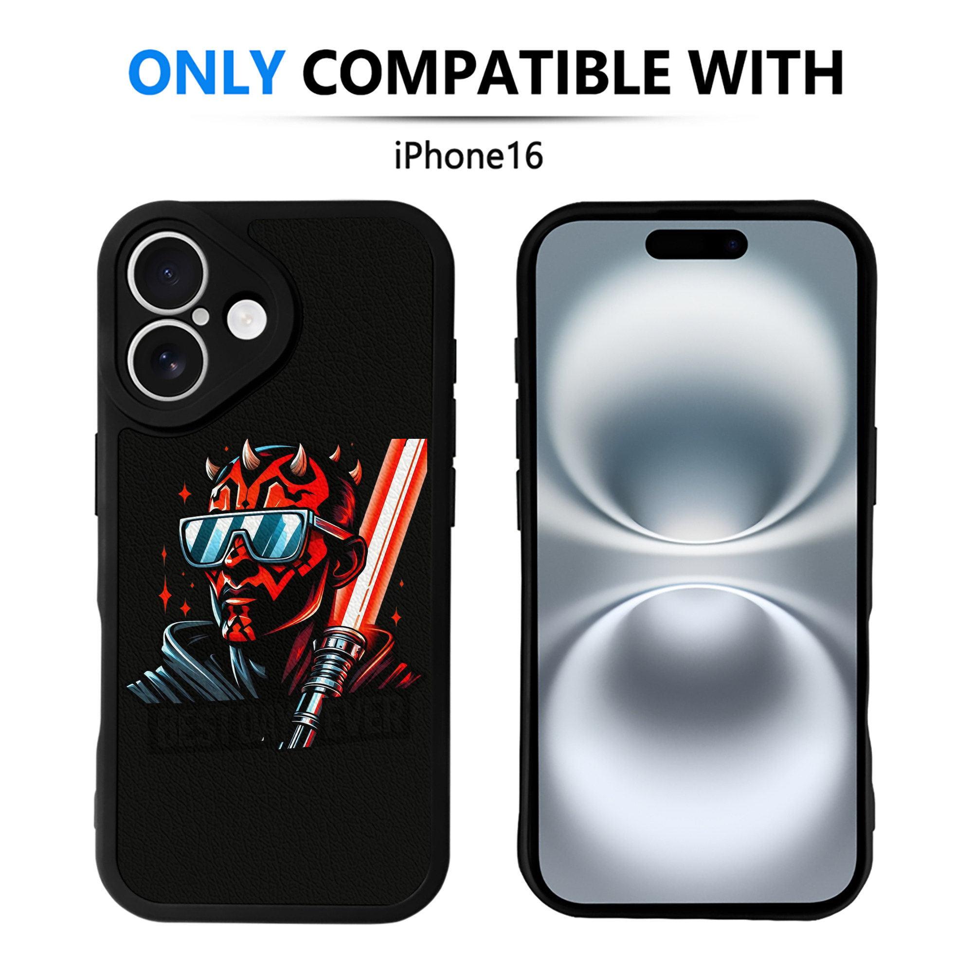 （画像用） スター・ウォーズ Star Wars 【iPhone 16シリーズ対応】シリコンスマホケース（レザー調） 材質：シリコン